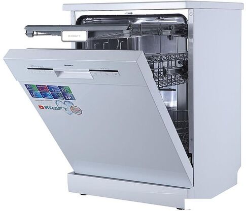 Отдельностоящая посудомоечная машина Kraft KF-FDM606D1402W