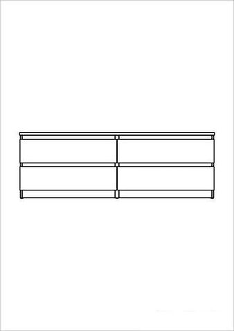 Тумба Mio Tesoro Мальта 4 ящика 160x54 2.05.02.030.3 (дуб сонома)