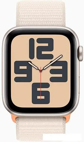 Умные часы Apple Watch SE 2 44 мм (алюминиевый корпус, звездный свет/звездный свет, нейлоновый ремешок)