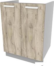 Шкаф напольный Интерлиния Компо НШ60м-2дв (дуб серый)