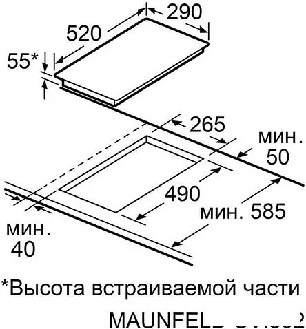 Варочная панель MAUNFELD CVI302EXWH