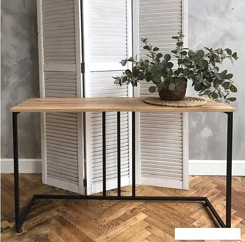 Консольный стол Millwood Лиссабон 1 (дуб золотой craft/черный)