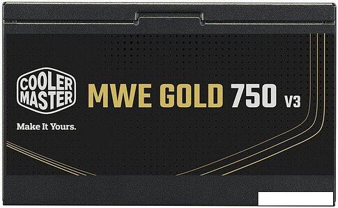 Блок питания Cooler Master MWE Gold 750 V3 ATX 3.1 Non-Modular MPE-7506-ACAG-BEU