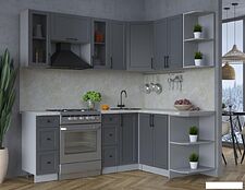 Готовая кухня Интерлиния Тренд 1.5x2.1 правая (пепел/пепел/опал светлый) Готовая кухня Интерлиния Тренд 1.5x2.1 правая (пепел/пепел/опал светлый)