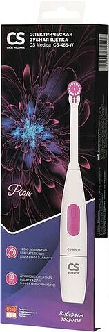 Электрическая зубная щетка CS Medica CS-466-W (белый/розовый)