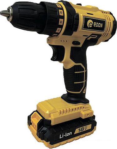 Дрель-шуруповерт Edon AD-18E (с 2-мя АКБ, кейс, набор оснастки)