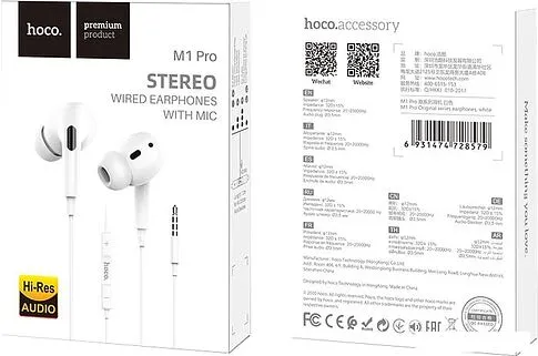 Наушники Hoco M1 Pro (белый)
