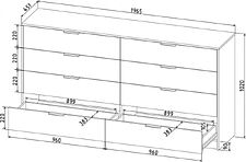 Комод Интерлиния Концепт КТ-К197 (дуб золотой/антрацит)