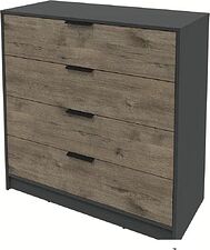 Комод Интерлиния Концепт КТ-К100 (дуб веллингтон/антрацит)