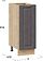 Шкаф напольный Трия Лина 1Н3 (дуб крафт золотой/графит)