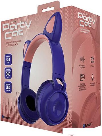 Наушники QUMO Party Cat 32304 (фиолетовый)