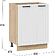 Шкаф напольный Трия Лорас 1Н6 (дуб крафт золотой/холст белый)