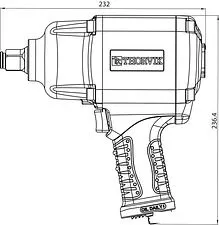 Пневматический гайковерт Thorvik AIW3416