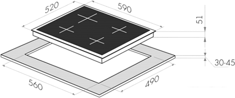 Варочная панель MAUNFELD EGHE.64.63CB.R/G