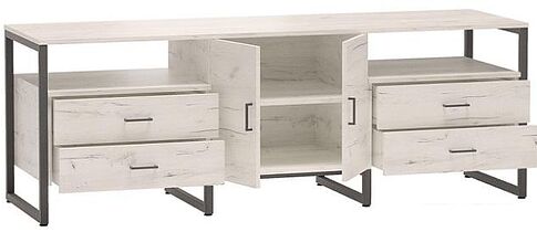Тумба Millwood Neo Loft TVS-5 Л (дуб белый Craft-металл черный)