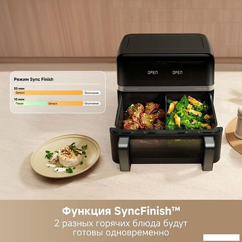 Аэрофритюрница Trouver Air Fryer FD20 Pro AF-5518ATB (черный)