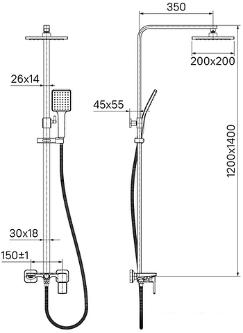 Душевая система IDDIS Bild BILSB1Fi06