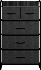 Комод Импэкс Leset Ноа 5 ящиков (черный/темно-серый)