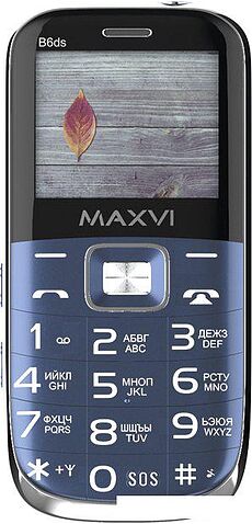 Кнопочный телефон Maxvi B6ds (синий)