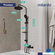 Душевая система  Milardo Ideal Spa ILSBL3FM76