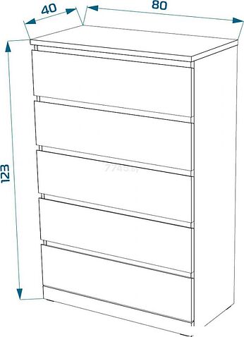 Комод Mio Tesoro Варма 5 (белый)