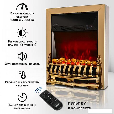 Электрокамин Planta PFP-FS400 (золотистый)