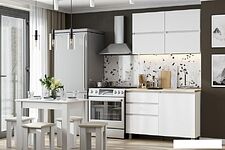 Готовая кухня NN мебель Токио 1.2м (белый текстурный/тростник) Готовая кухня NN мебель Токио 1.2м (белый текстурный/тростник)