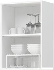 Шкаф навесной Mio Tesoro Альфа ШВ 500 (белый/холст белый)