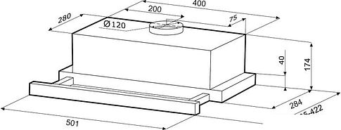 Кухонная вытяжка Krona Vittoria 500 PB (нержавеющая сталь/белый)