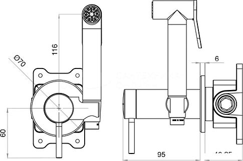 Гигиенический душ Teska Pulito BTK6800