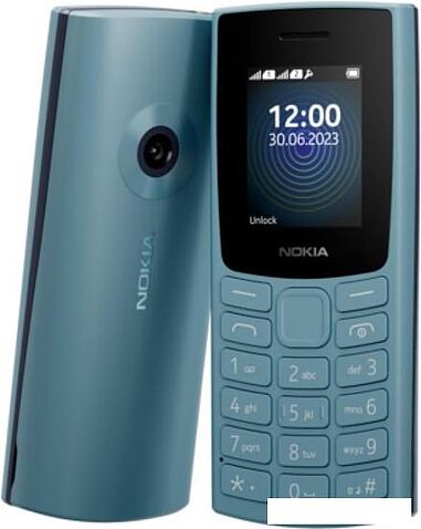 Кнопочный телефон Nokia 110 (2023) Dual SIM TA-1567 (небесно-голубой)