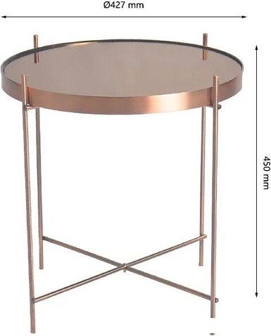 Журнальный столик Bergenson Bjorn Josen TAI-JS-TBL-MTMR-PNK-42 (розовый/медный)