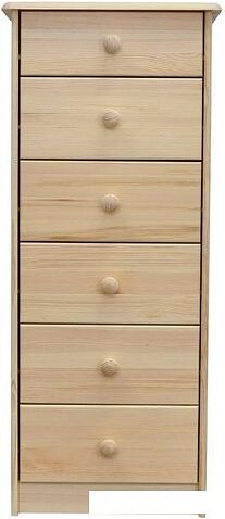 Комод Диприз Ром 6 ящиков Д 20035.2 (бесцветный лак)