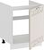 Шкаф напольный Трия Долорес 1Н5М (белый/крем)