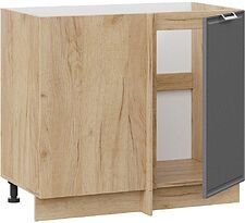 Шкаф напольный Трия Белладжио 1Н9У (дуб крафт золотой/софт графит)