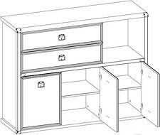 Комод Anrex Magellan 3D2Sn Сосна Винтаж