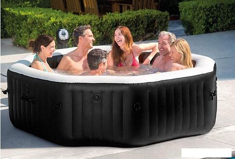 Надувной бассейн Intex Jet & Bubble Deluxe 28462 (218x71) с джакузи