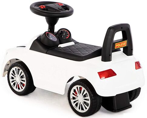 Каталка Полесье SuperCar №6 со звуковым сигналом 84552 (белый)