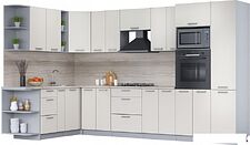 Готовая кухня Интерлиния Мила Лайт 1.88x3.4 левая (персидский жемчуг/персид. жемчуг/травертин серый) Готовая кухня Интерлиния Мила Лайт 1.88x3.4 левая (персидский жемчуг/персид. жемчуг/травертин серый)