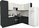 Готовая кухня ВерсоМебель Эко-8 1.4x2.7 правая (дуб крафт белый/антрацит/ст.мрамор итальянский)