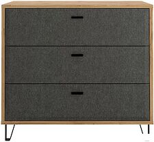 Комод Black Red White Grace KOM3S (дуб наварра/графит)