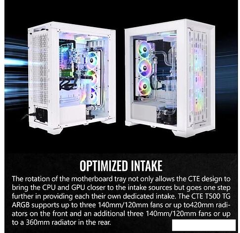 Корпус Thermaltake CTE T500 TG ARGB Snow CA-1X8-00F6WN-01