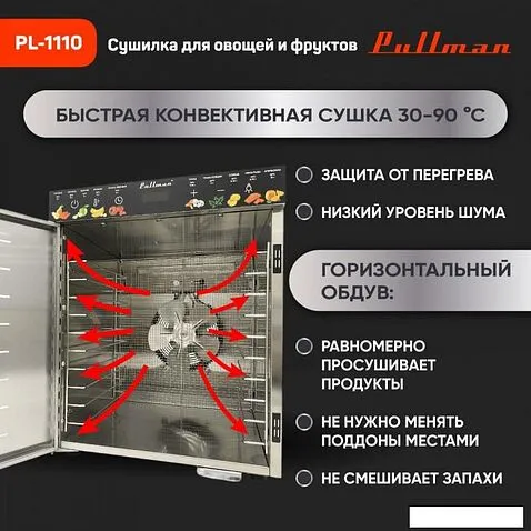 Сушилка для овощей и фруктов Pullman PL-1110