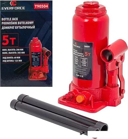 Бутылочный домкрат Everforce EF-T90504 5т