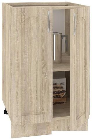 Шкаф напольный Кортекс-мебель Корнелия Ретро НШ50р без столешницы (дуб сонома)