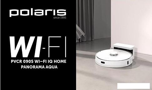 Робот-пылесос Polaris PVCR 0905 WIFI IQ Home Panorama Aqua (белый)