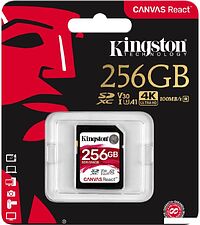 Карта памяти Kingston Canvas React SDR/256GB SDXC 256GB Карта памяти Kingston Canvas React SDR/256GB SDXC 256GB