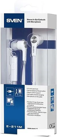 Наушники с микрофоном SVEN E-211M