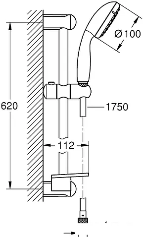 Душевой гарнитур Grohe New Tempesta 100 27926001