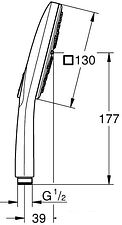 Душевая лейка Grohe Rainshower SmartActive 130 26551LS0